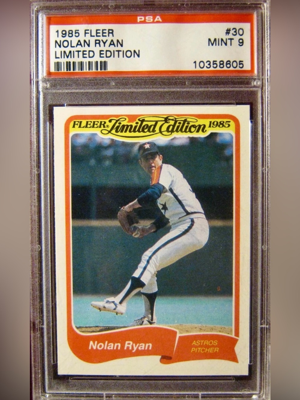 1985 Limited Edition Nolan Ryan Baseball Card -  PSA 9
